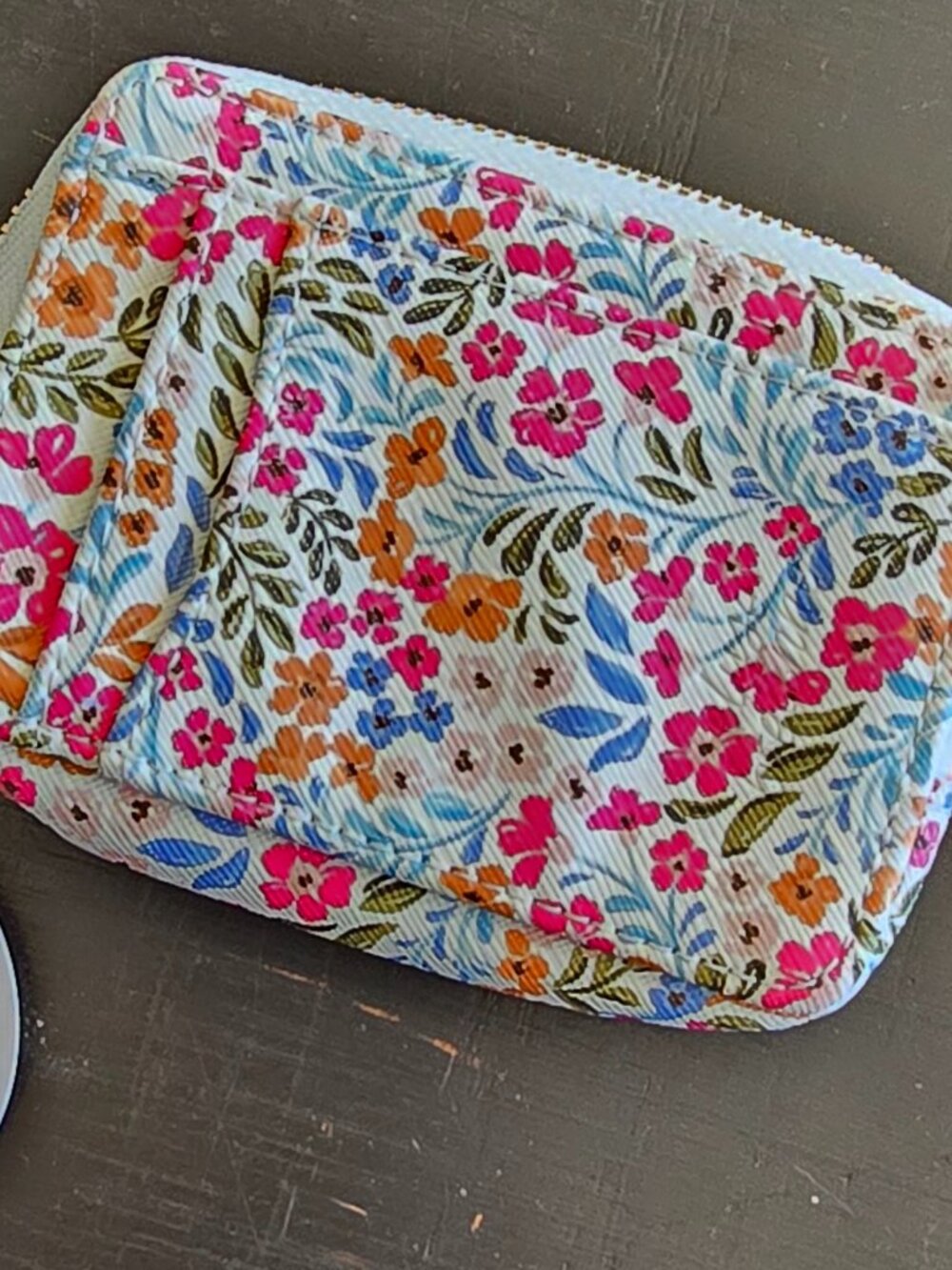 Elyse Breanne Floral Zip Wallet – RFID Blocking Mushroom Leather – NEW WITH TAGS